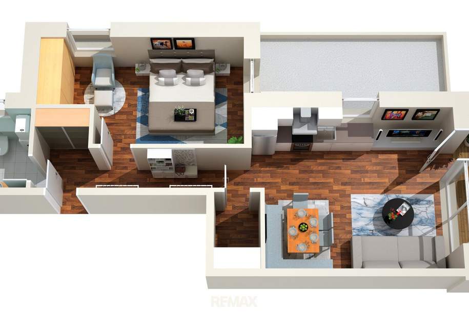 Völs NEUBAU: 2 Zimmer Wohnung Top 3, Wohnung-kauf, 445.000,€, 6176 Innsbruck-Land
