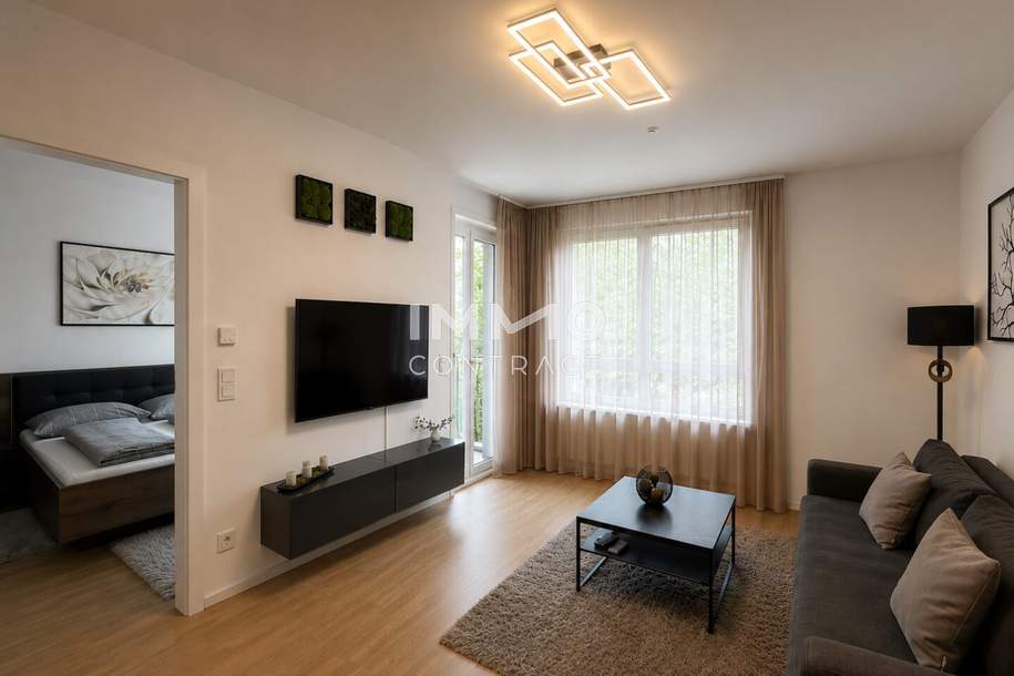 ALL IN Miete: U3 Zippererstraße - Klimatisiert - voll Möblierte Neubauwohnung neben der U-Bahn, Wohnung-miete, 1.474,00,€, 1110 Wien 22., Donaustadt