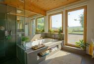 Nachhaltig wohnen mit Erdwärme – Architektenhaus in idyllischer Grünruhelage mit Weitblick