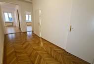 REMBRANDTSTRASSE, teilsanierte 89 m2 Altbau, 3 Zimmer, Extraküche, Wannenad, Parketten, 1. Liftstock, WG-geeignet, Augarten-Nähe