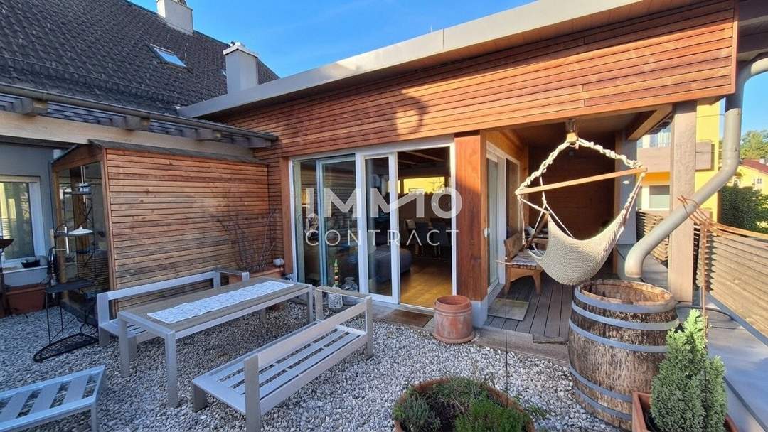 Exklusive Dachgeschosswohnung mit großer Terrasse, Sauna und zwei Eigentumsparkplätzen im Zentrum von Wieselburg