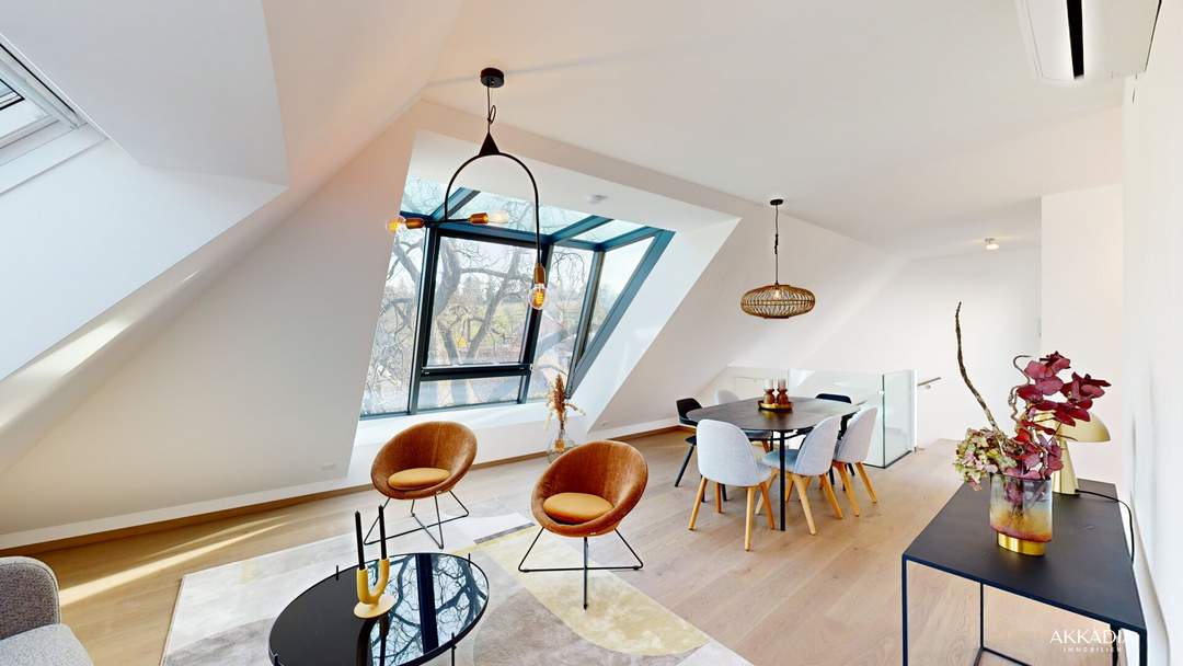 ZUR SCHÖNEN AGNES – Erstbezug: Großzügige 5-Zimmer-Dachgeschoss-Maisonette mit Dachterrasse in Sievering // PROVISIONSFREI