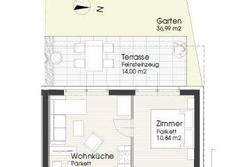 Schöne 3-Zimmerwohnung mit Terrasse und Eigengarten, Wohnung-kauf, 192.700,€, 7411 Oberwart