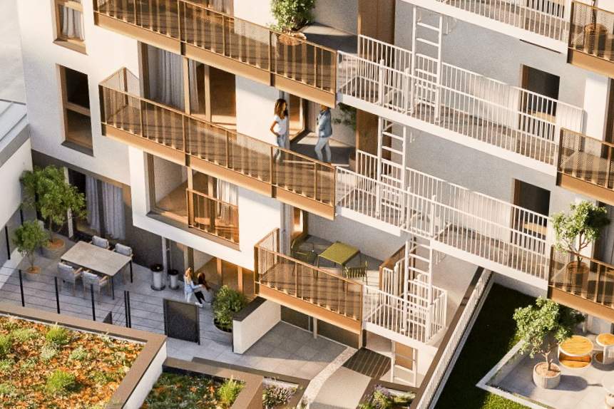 Helle 2-Zimmer-Erstbezugswohnung mit Freifläche, Wohnung-kauf, 333.222,€, 1220 Wien 22., Donaustadt