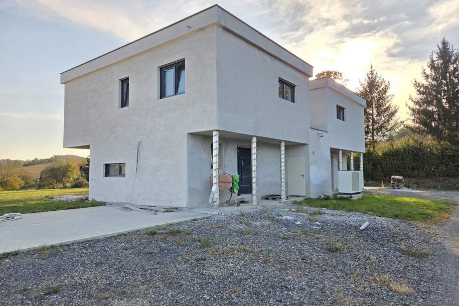 Neuwertige Doppel- Haushälfte in erhöhter und sonniger Ruhelage mit unverbaubarer Freisicht, Haus-kauf, 438.000,€, 8093 Südoststeiermark