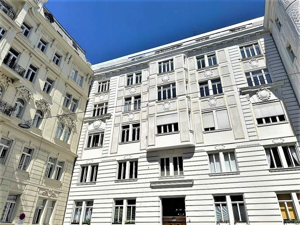 MÖLLWALDPLATZ, U1-Nähe, gepflegte 90 m2 Altbau, 3 Zimmer, Extraküche, 2er-WG-geeignet, Parketten, Flügeltüren