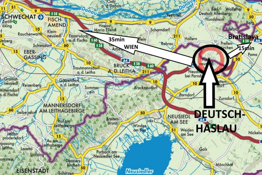 1A Einfamilienhaus auf 2132m² Grundstück inkl. zweitem Baugrund 1000m², Haus-kauf, 375.000,€, 2472 Bruck an der Leitha