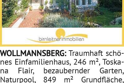 Traumhaft schönes Einfamilienhaus, 246 m² Toskana Flair, bezaubernder Garten, Naturpool, 849 m&, Haus-kauf, 2004 Korneuburg