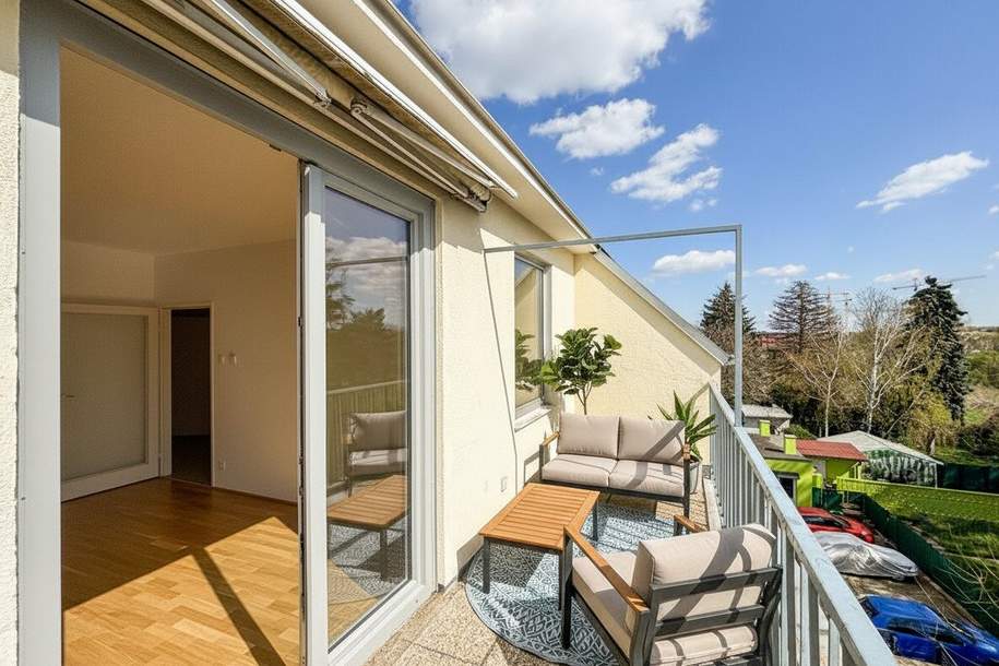 Sonnige DG-Wohnung mit Weitblick und Terrasse - Wohlfühlfaktor!, Wohnung-kauf, 245.000,€, 1230 Wien 23., Liesing