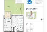 Teilmöblierte 3 Zimmer-Gartenwohnung mit Blick ins Grüne: Ihr neues Zuhause in den "Flori Flats"