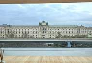 Möbliertes Luxuspenthouse mit Garage und Blick auf die Hofburg