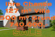 IHRE CHANCE: MODERNE EFH-VILLA +500 m² EIGENGRUND + GARTEN &amp; TERRASSE +U2 U-BAHN NÄHE +FLUGZEUGFREI