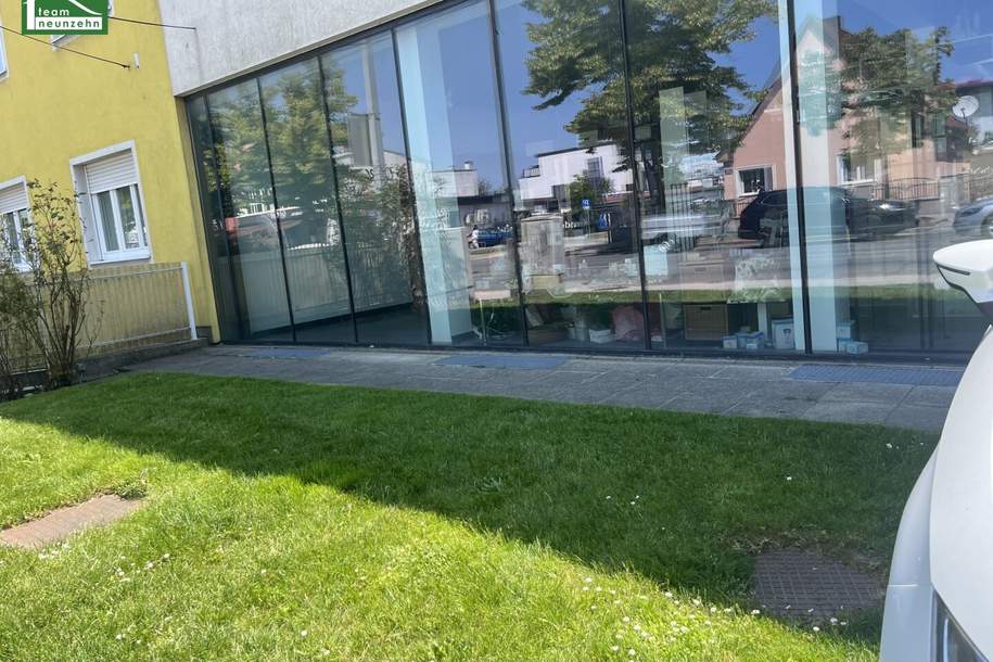 FÜR Gewerbe, Praxis, Büro etc..Ca. 147m² barrierefreie Gewerbefläche im EG mit separatem Eingang & großer Glasfassade in modernem Niederenergiebau aus 2009. Schöner Garten für Privat oder Lagerhalle/Nebengebäude. - WOHNTRAUM, Gewerbeobjekt-kauf, 2.250.000,€, 1220 Wien 22., Donaustadt
