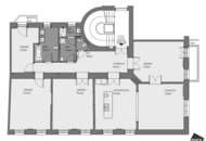 6-room apartment with balcony and air conditioning in the 7th district