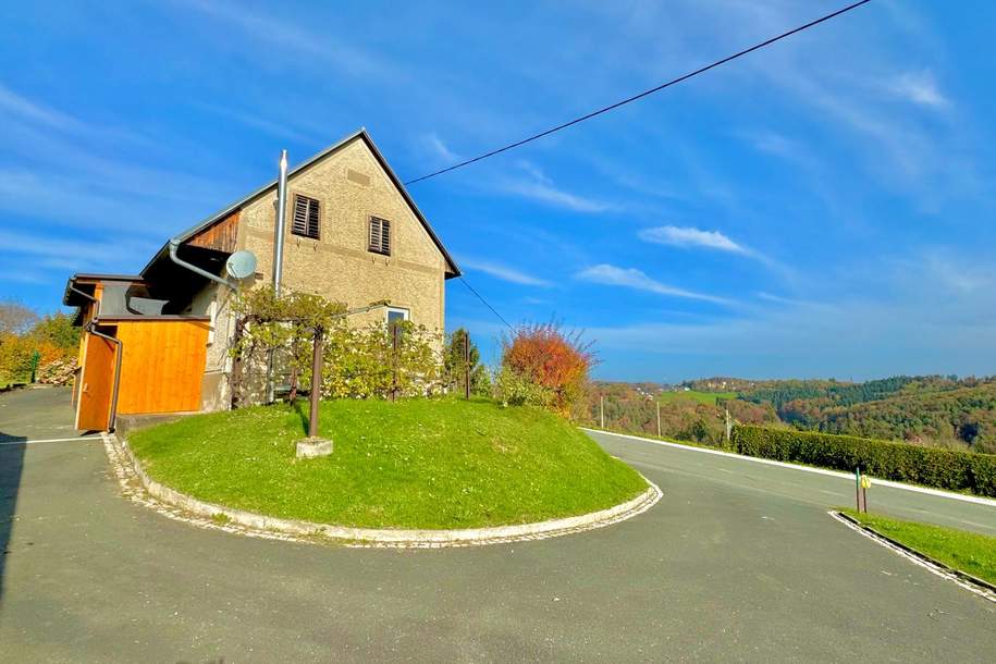 Wohnhaus mit Wirtschaftgebäude und landwirtschaftlicher Fläche in bester Lage, Haus-kauf, 445.000,€, 8302 Graz-Umgebung