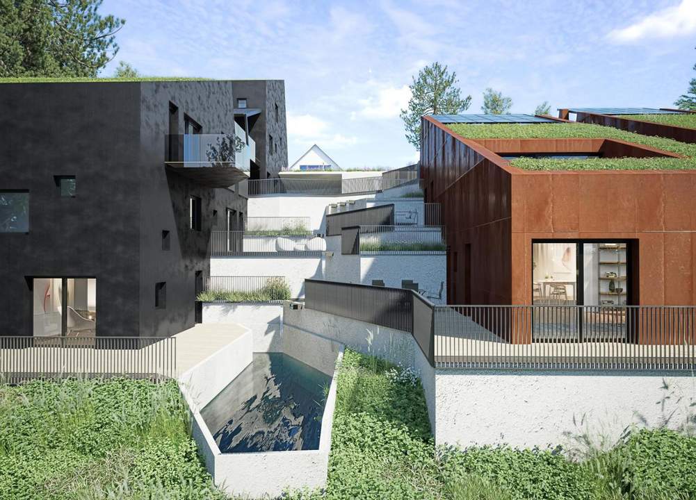 FALLING WATER - Großzügiges Haus mit Dachterrasse und tollem Ausblick! Neubauprojekt in Waltendorf!
