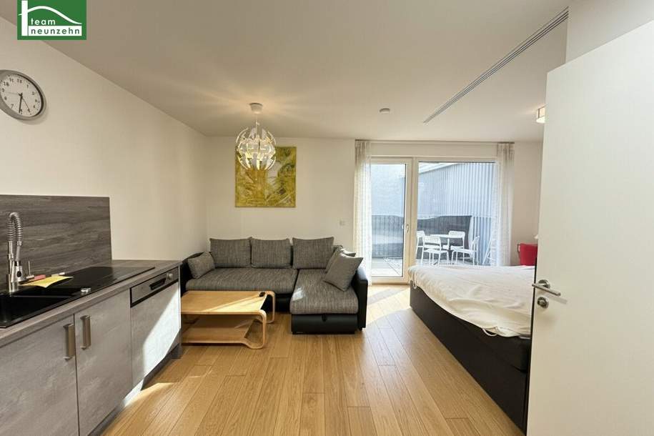 Kompakte 1-Zimmer Wohnung zum Anleger-Nettopreis bei der Alten Donau in Hofruhelage mit großem Balkon und Pool-Zugang sowie Garagenplatz! BAURECHTSGRUND!, Wohnung-kauf, 158.820,€, 1220 Wien 22., Donaustadt