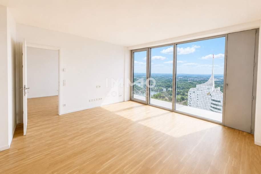 DC2 Tower: Erstbezug inkl. 16m2 Loggia - 40. Etage SKY RESIDENCES, Wohnung-miete, 1.100,00,€, 1220 Wien 22., Donaustadt