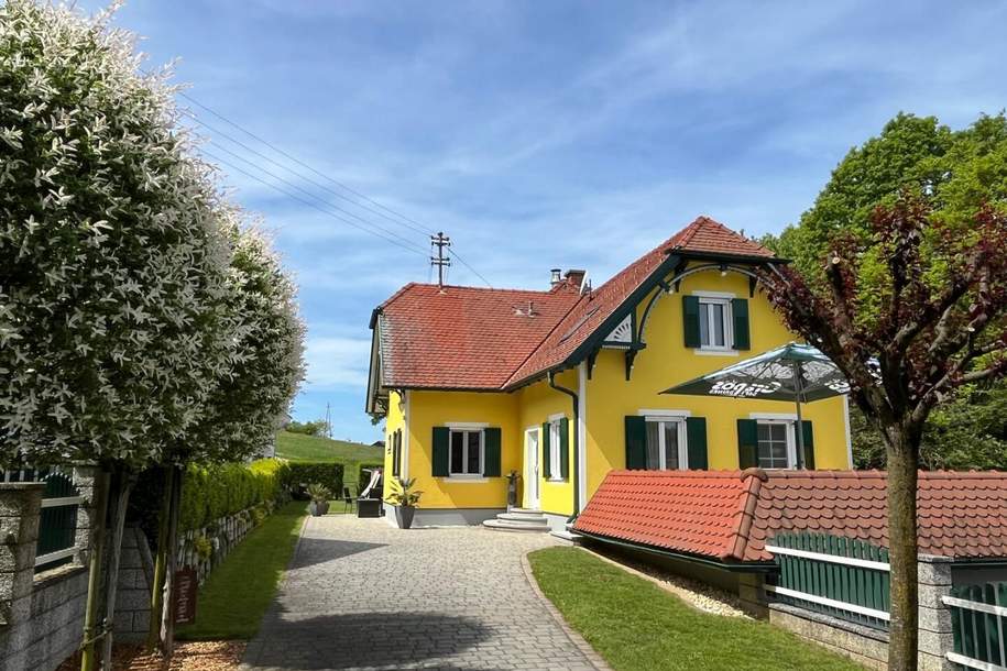 Äußerst gepflegtes Wohnhaus in erhöhter ländlicher Lage mit angebauter Doppelgarage, Haus-kauf, 433.000,€, 8083 Südoststeiermark