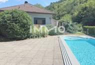 Bungalow mit Pool, Garage zu mieten in idyllischer Landschaft im Raum Rosenau/Bruckbach - Ruhelage