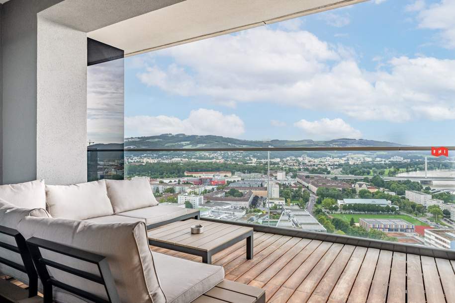 Bruckner Tower Linz - wohnen über den Dächern der Stadt, Wohnung-kauf, 985.000,€, 4020 Linz(Stadt)