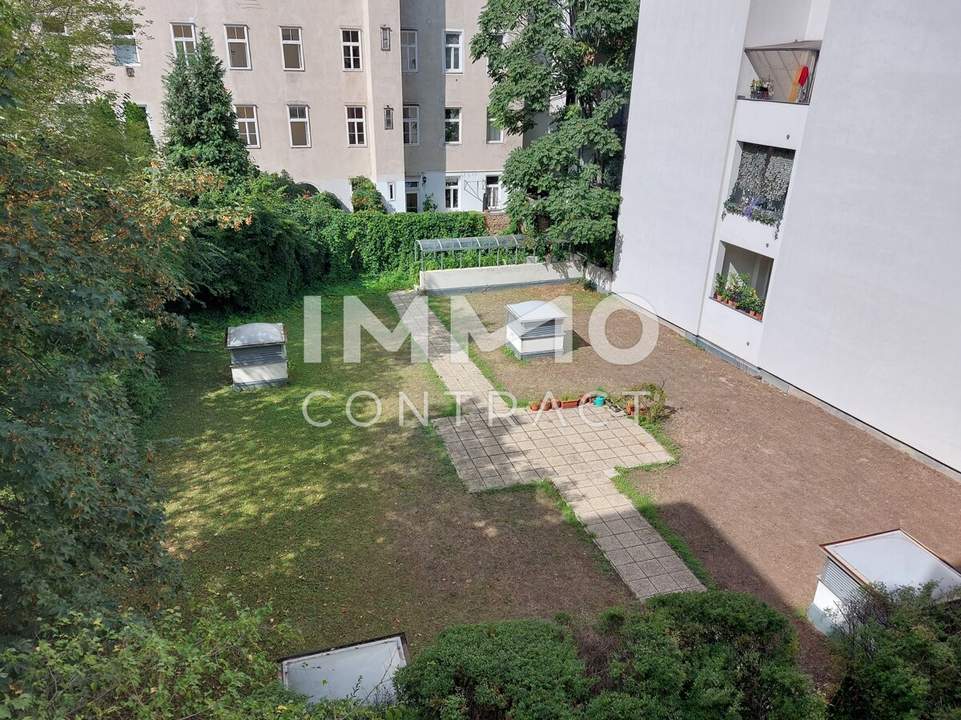 Ruhelage Innenhof Richtung Südwesten: Kleine 2-Zimmer-Wohnung Hartlgasse 17 - Top 19