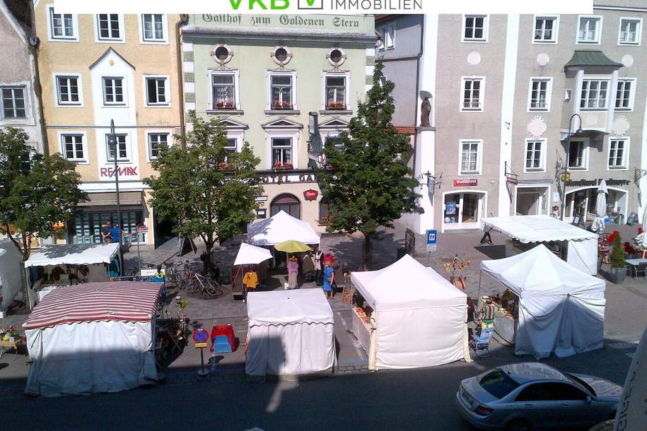 Braunau/Inn: Altbau-Mietwohnung in Braunau, direkt am Stadtplatz - auch als Büro nutzbar !, Wohnung-miete, 1.135,40,€, 5280 Braunau am Inn