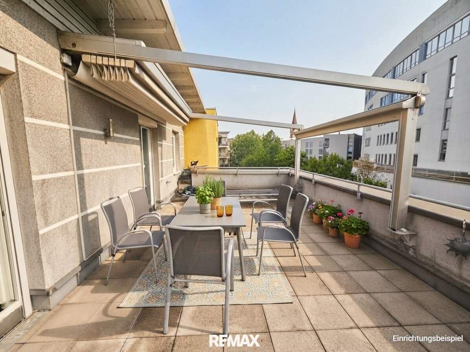 Gepflegte 4-Zimmer-Dachgeschoßwohnung in Linz mit 2 Terrassen & 2 Tiefgaragenstellplätzen
