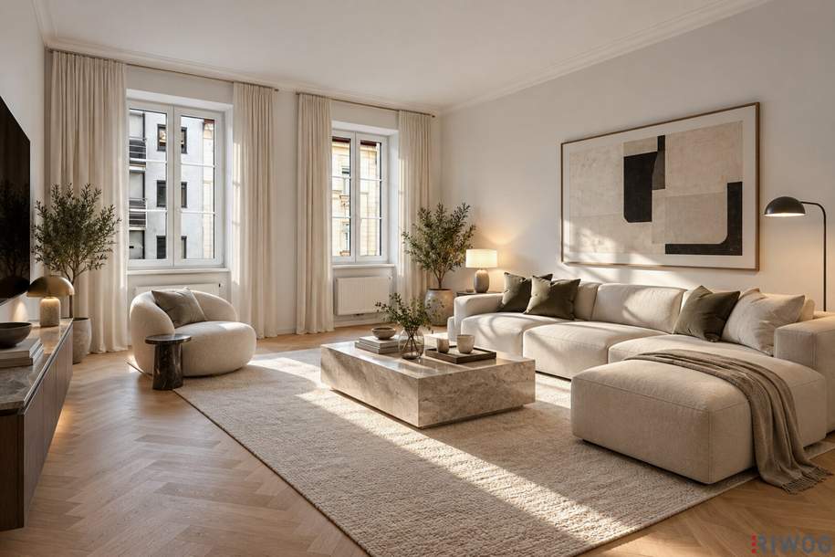 STILALTBAU MIT BALKON | | HOHE DECKEN | KOMPLETTKÜCHE | KLIMA VORBEREITUNG | SOFORT BEZIEHBAR | NÄHE U4 MEIDLING HAUPTSTRASSE, Wohnung-kauf, 480.000,€, 1120 Wien 12., Meidling