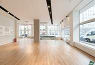 Hochwertige Retailfläche auf zwei Ebenen mit großzügigen Auslagen und hoher Sichtbarkeit