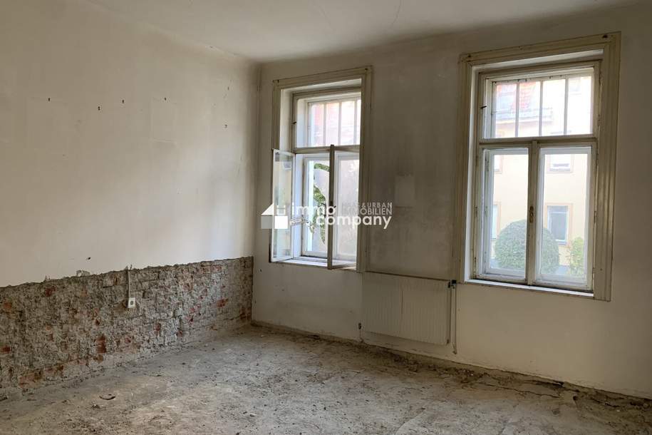 Großzügige Altbauwohnung mit Potential in zentraler Lage - Sanierungsobjekt in 1150 Wien, Wohnung-kauf, 450.000,€, 1150 Wien 15., Rudolfsheim-Fünfhaus