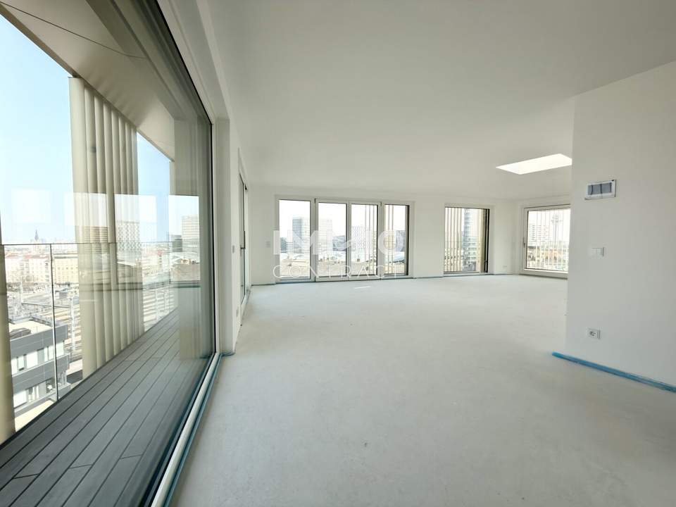 Ganz oben mit Traumblick über Wien: Penthouse mit außergewöhnlicher Architektur: Provisionsfrei direkt beim Hauptbahnhof