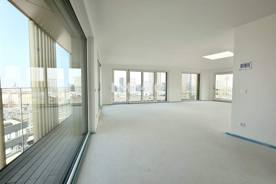 Ganz oben mit Traumblick über Wien: Penthouse mit außergewöhnlicher Architektur: Provisionsfrei direkt beim Hauptbahnhof, Wohnung-kauf, 340.000,€, 1100 Wien 10., Favoriten