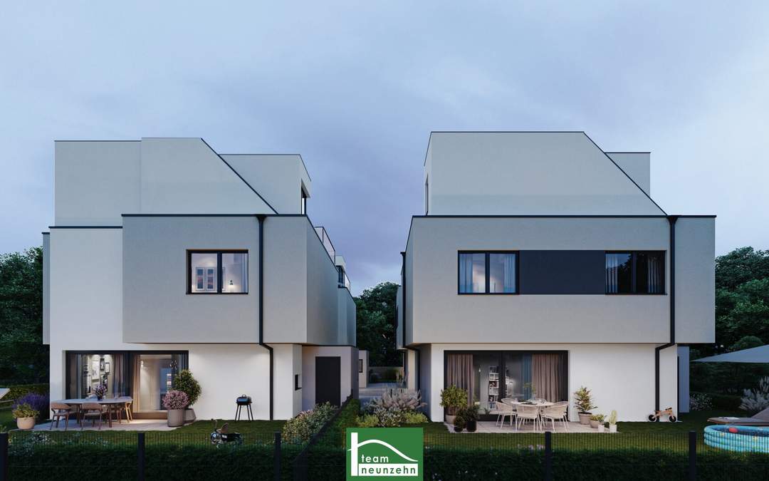 Wohnen auf drei Ebenen – Freistehende Einfamilienhäuser mit Garten und Terrassen. - WOHNTRAUM