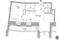 Helle 2-Zimmer-Dachgeschosswohnung mit großer Terrasse & Grünblick