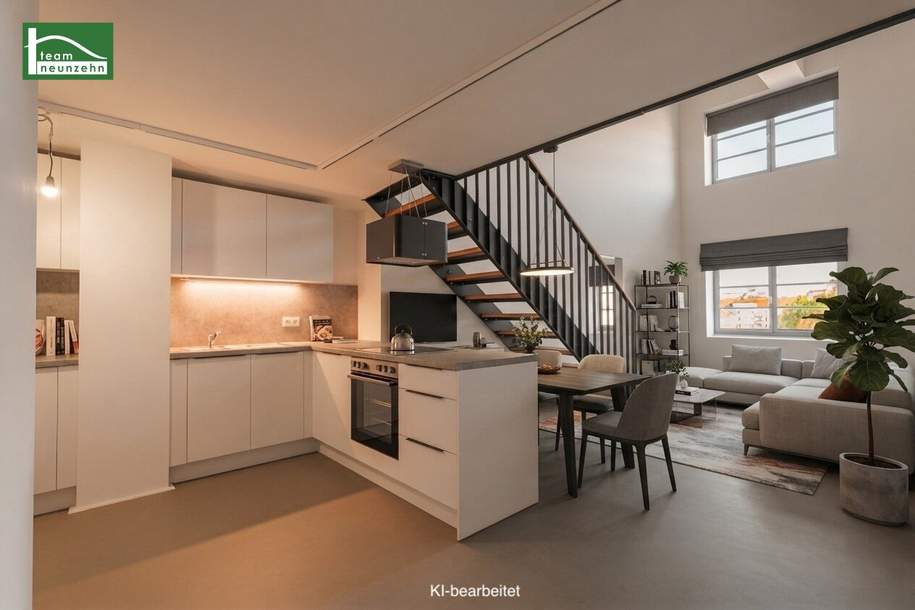 114 m², die Eindruck hinterlassen – außergewöhnliche Loftwohnung mit besonderem Raumgefühl!, Wohnung-kauf, 499.000,€, 1210 Wien 21., Floridsdorf