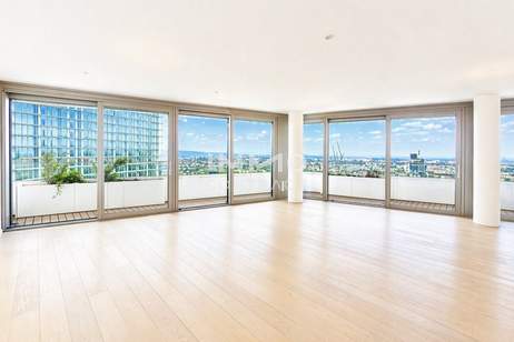 Exklusive 120m² Luxuswohnung mit 20m² Balkon &amp; atemberaubendem Kahlenberg-Blick im 45. Stock, Wohnung-kauf, 424.710,€, 1220 Wien 22., Donaustadt