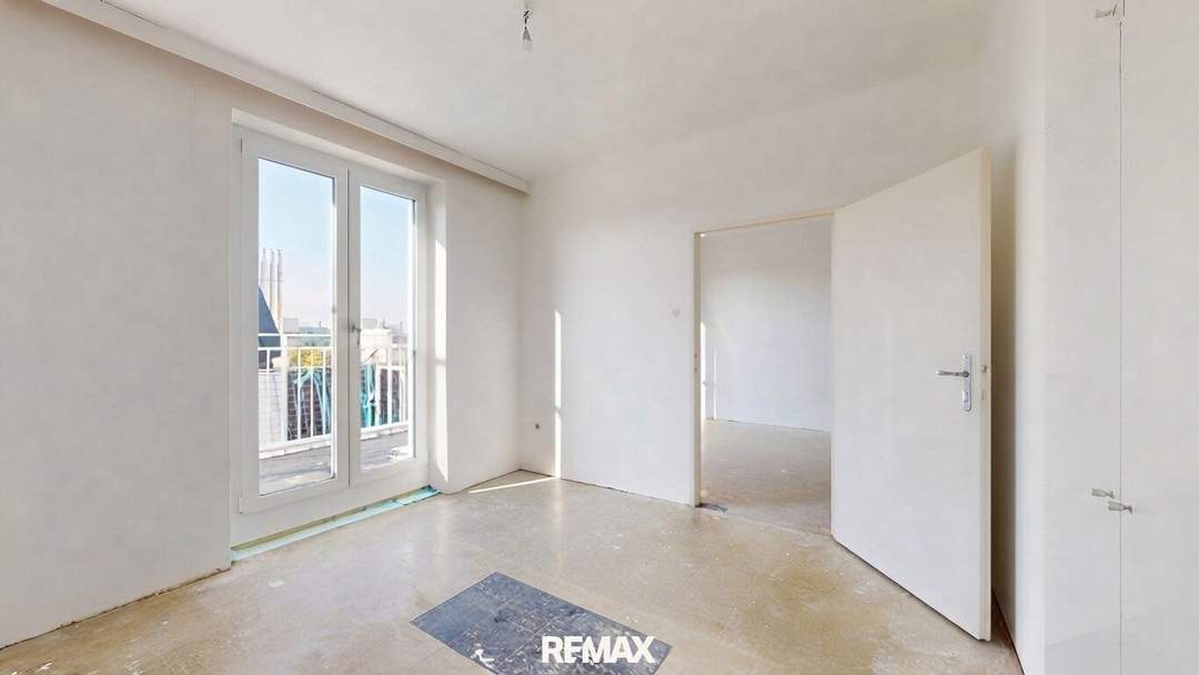 2-Zimmer-Dachgeschoß-Wohnung mit 2 Terrassen auf Wohnebene nahe Bahnhof Floridsdorf/Franz-Jonas-Platz