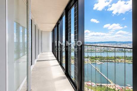 Neu - 40. Etage: Erstbezug mit Kahlenbergblick und Abendsonne: DC2 Tower, Wohnung-miete, 1.100,00,€, 1220 Wien 22., Donaustadt
