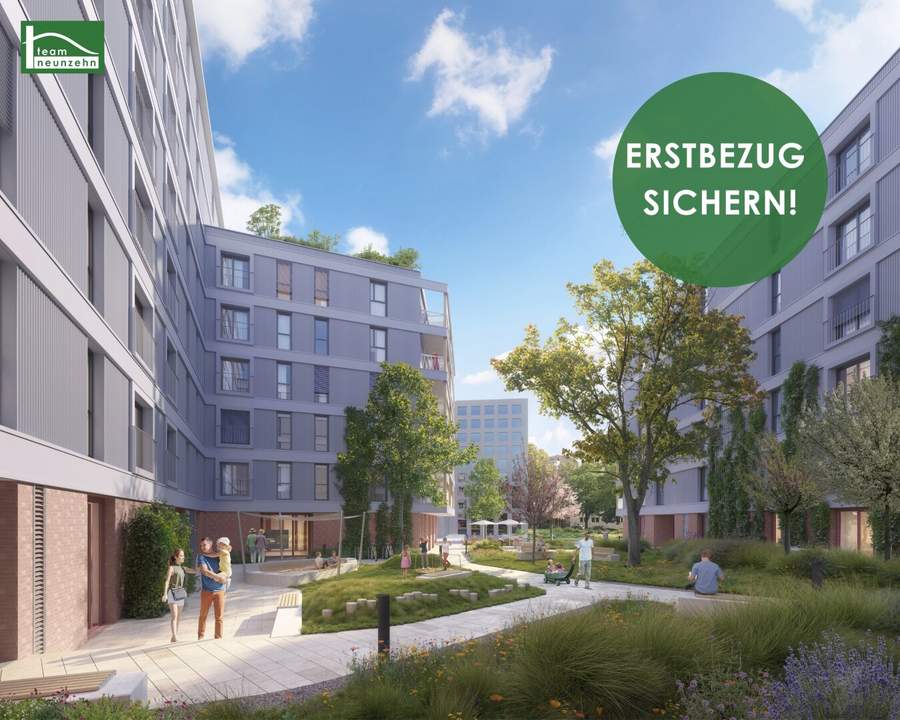 Stilvolle Erstbezug Wohnung im Village im Dritten, große 3 Zimmer Wohnung mit Balkon & Grünblick