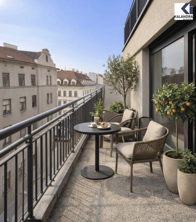 360 TOUR // MÖBLIERTE TERRASSEN-WOHNUNG mit in der JOSEFSTADT