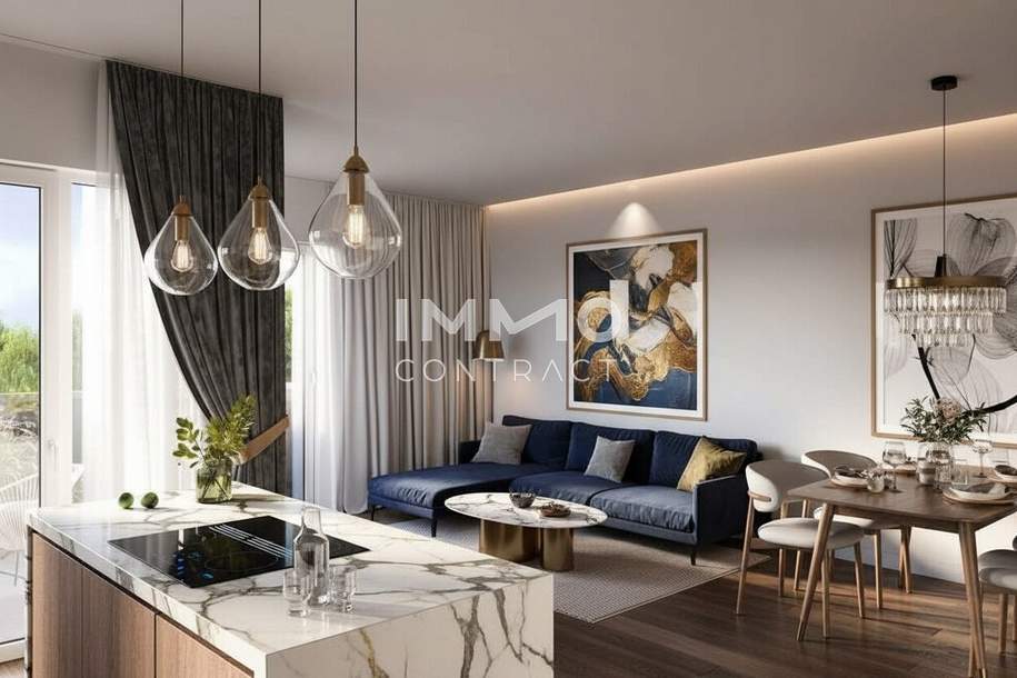 Stilvolle 2-Zi Dachgeschosswohnung mit Terrasse, Garage &amp; Fußbodenheizung in 1220 Wien!, Wohnung-kauf, 236.500,€, 1220 Wien 22., Donaustadt