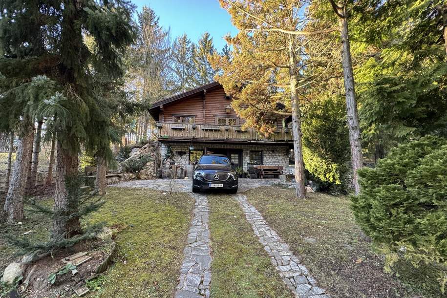 Kleines Juwel in Niederösterreich - Blockhaus mit Fischteich, Haus-kauf, 350.000,€, 2571 Baden