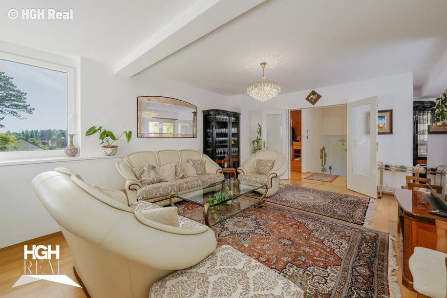 1190 Wien Döbling Lichtdurchflutete 5-Zimmer Dachgeschoß-Maisonette mit Panoramaterrassen und zwei Garagenplätzen, Wohnung-kauf, 995.000,€, 1190 Wien 19., Döbling