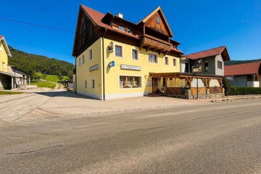 Etablierter GASTHOF! Beherbergungsmöglichkeit! Umnutzung zu Wohn- oder Mischkonzept! Vielseitige Nutzungmöglichkeiten!, Gewerbeobjekt-kauf, 390.000,€, 2880 Neunkirchen