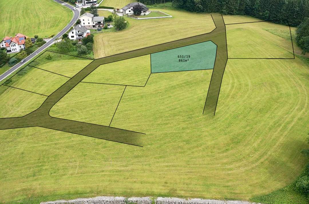 Wohnen im Grünen &amp; doch stadtnah! 861m² Baugrund mit traumhaftem Ausblick in ruhiger/grüner Lage!