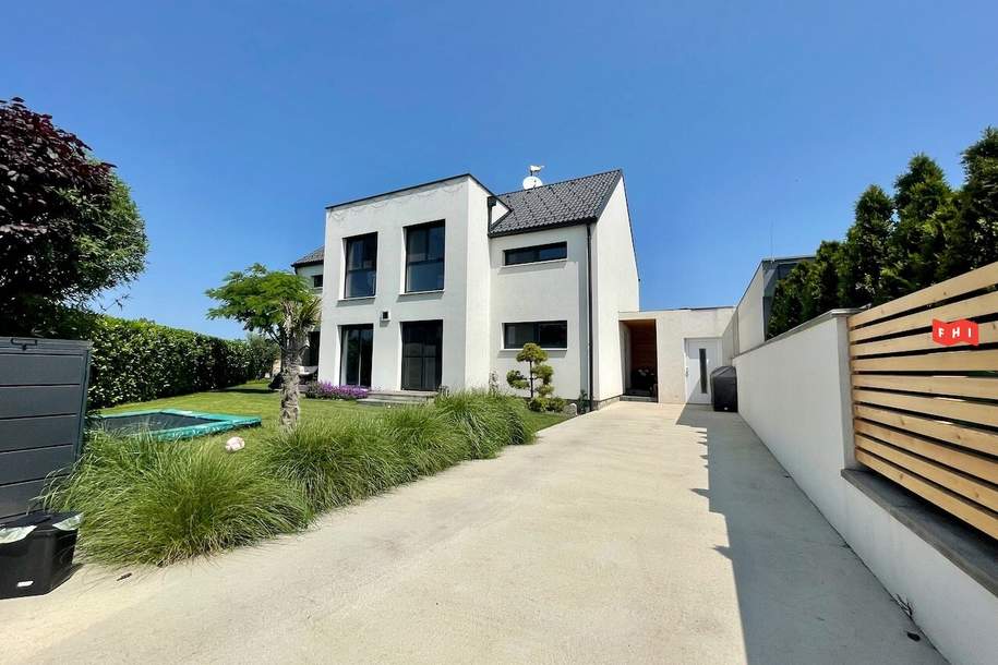 Modernes 186 m² Einfamilienhaus mit Wärmepumpe, Pool, Terrasse &amp; Whirlpool, Haus-kauf, 870.000,€, 2301 Gänserndorf
