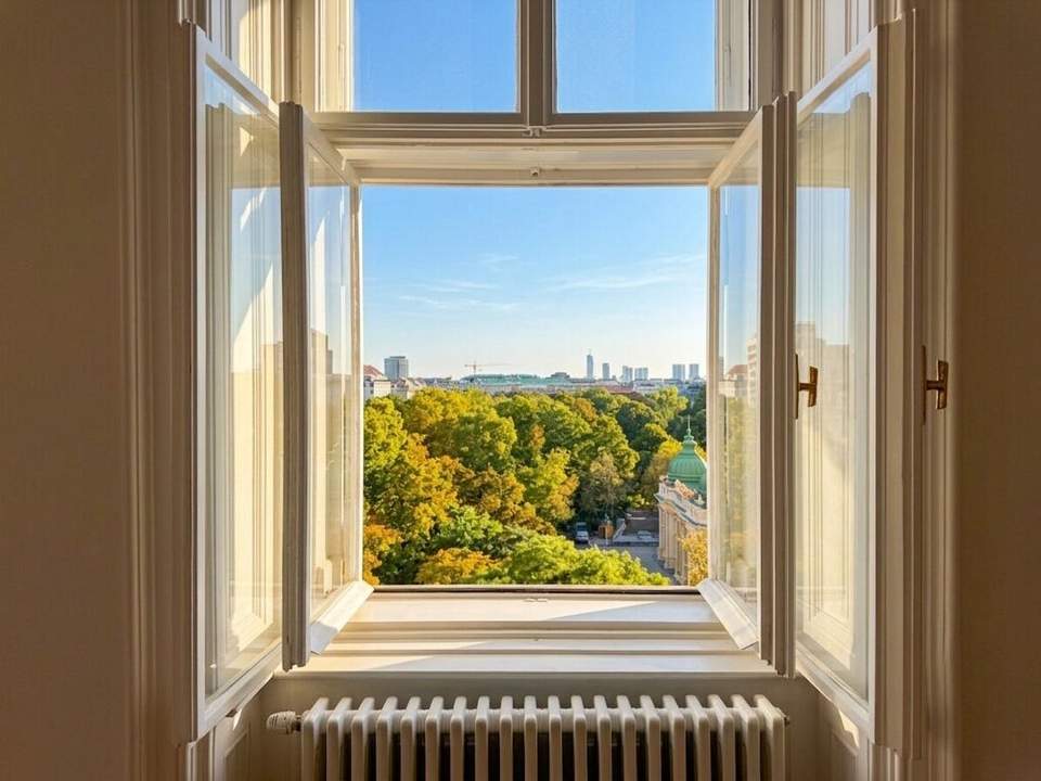 PRACHTVOLL! Altbau mit Blick über den Stadtpark / Ring