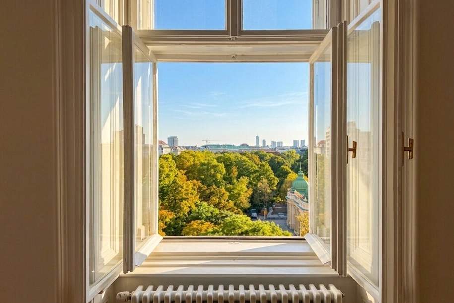 PRACHTVOLL! Altbau mit Blick über den Stadtpark / Ring, Wohnung-miete, 8.195,00,€, 1010 Wien 1., Innere Stadt