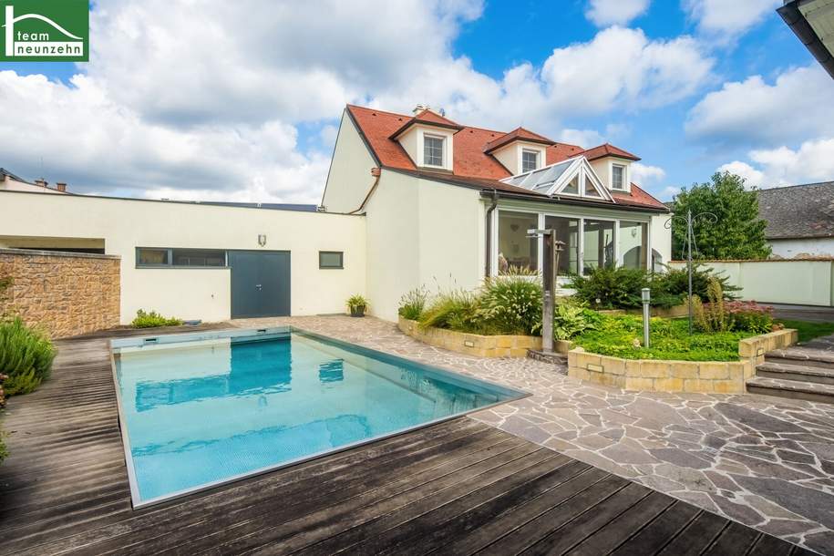 Achtung, seltene Gelegenheit - Geniales Stadthaus, generalsaniert mit Pool, Poolhaus, großzügigem Wellnessbereich & zusätzlichem Büro/Lager von ca. 120m², Haus-kauf, 830.000,€, 7000 Eisenstadt(Stadt)